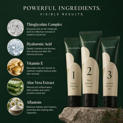 Velunara Hair Removal Trilogy Kit
